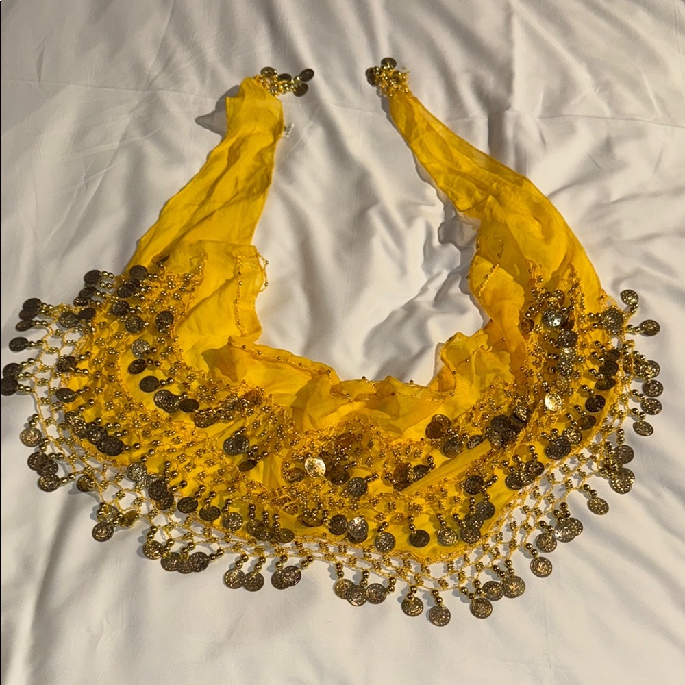 Elegant Yellow and Gold Coin Belt